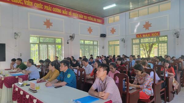 Đảng ủy xã Đăk Kôi tổ chức  Lễ công bố và trao quyết định về công tác tổ chức, cán bộ