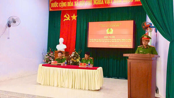 Công an xã Đăk Kôi tổ chức sơ kết công tác Quý III và triển khai nhiệm vụ Quý IV/2025 của lực lượng tham gia bảo vệ an ninh ở cơ sở